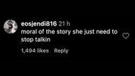 Instagram comment (Image via theneighborhoodtalk)